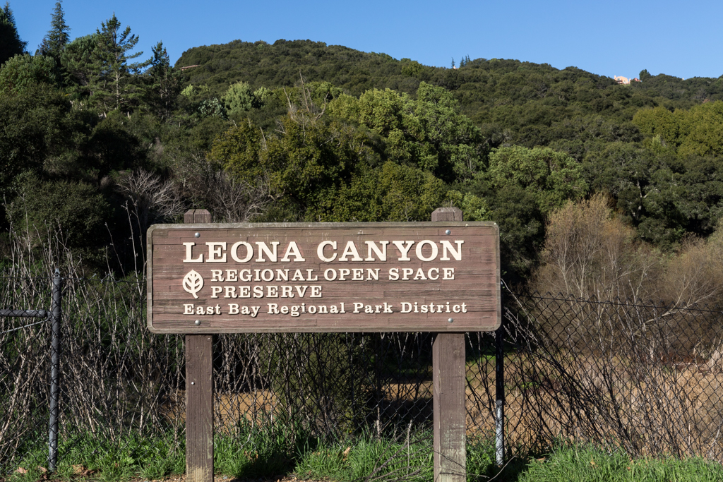 entry to Leona Canyon Preserve